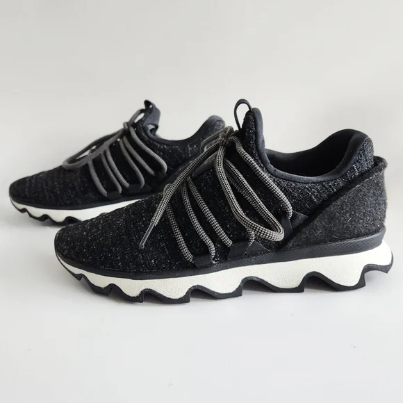 Sorel Kinetic Lace Sneakers, Cool Modern Streetwear, Black & White Size 7.5 - Picture 14 of 16
